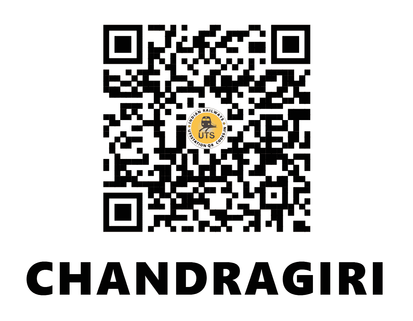 UTS QR Code for CHANDRAGIRI - CGI - SC (ANDHRA PRADESH)